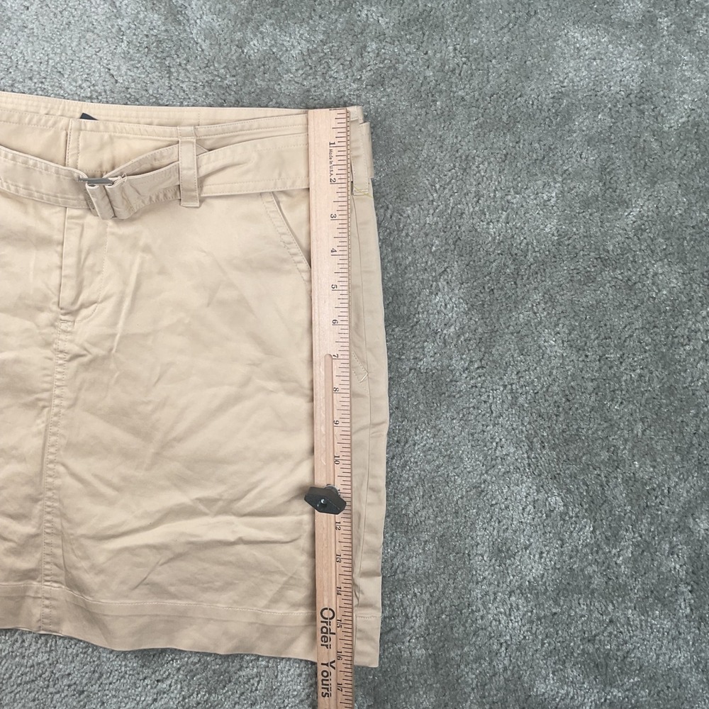Ralph Lauren Golf Skirt Womens 8 Tan Khaki Excellent Belted Cotton Blend Mini - Picture 6 of 6